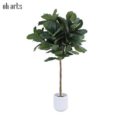 China Indoor Decorative Green 200cm Fiddle Leaves Artificial Simulation Plastic Fig Tree Garden Decorative New Design for sale