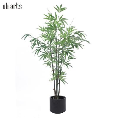 China New Decorative Garden Green 120cm Artificial Bonsai Plants Outdoor Artificial Bamboo Tree Online For Outdoor Indoor for sale