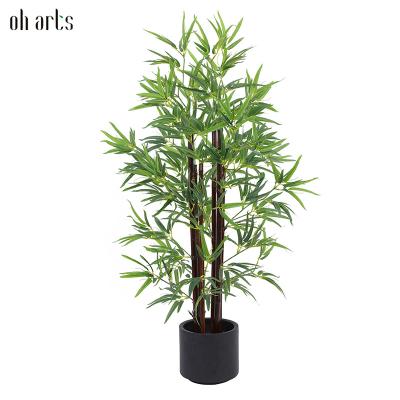 China Mini Plastic Plant Tree For Decorative Artificial Garden Plant Garden Palm Trees For Outdoor Bamboo Artificial Plants for sale