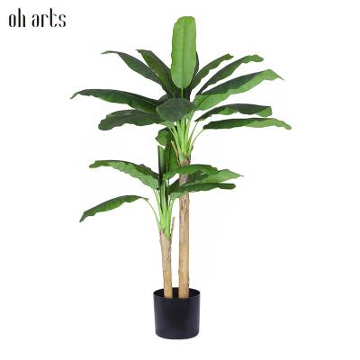 China High Quality Decorative Garden Plant Artificial Large Banana Leaf For Home Decoration Products Leaves Potted Banana Tree for sale