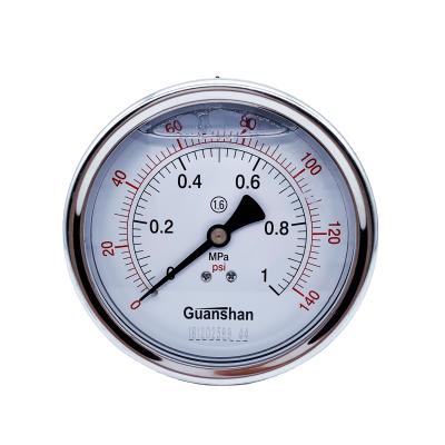 China Gunmetal Phosphor Tube Oil Filling Pressure Gauge Liquid Filled Pressure Gauge 63mm for sale