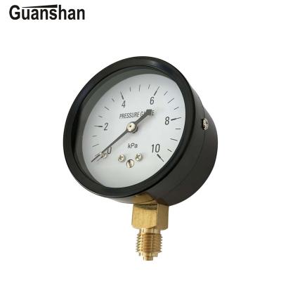 China High Accuracy YE60 63mm Low Pressure Capsule Steel Gauge Pressure Gauge Phosphor Bronze Capsule Pressure Gauge for sale