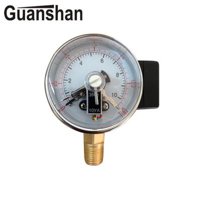 China 60mm Switch Contacts Pressure Gauge , Pressure Gauge With Limits PG-EC-01 for sale