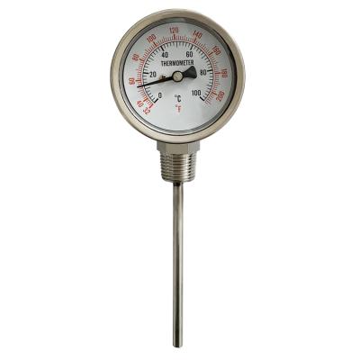 China Hot Sale 63mm Bimetal Type Bimetal Thermometer Measuring Thermometer Water Heater Bimetal Price 63mm; 3