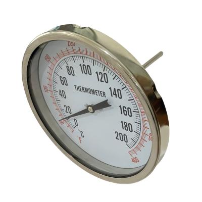 China Hot sale 100mm stainless steel industrial buyer 4 inch thermometer 1 bimetal termometro bimetalico for sale