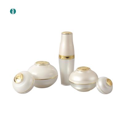 China Wholesale 5g 10g 15g 20g 30g 40g 50g Cosmetic White Round Cream Acrylic Plastic Cosmetic Packaging Jar for sale