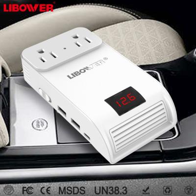 China Libower 2018 New Design 150W Car Power Inverter With LED Display 12V DC To AC Car Inverter Pure Sine Items Output 147*82*39mm for sale