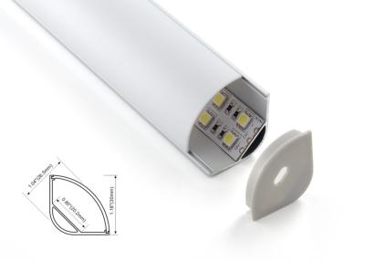 China 30mm Corner Lights LED Linear lighting Aluminum Profile Round Diffused Cover for sale