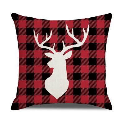 China Anti-Static Christmas Decorations Wholesale Canvas Wholesale Nordic Tile Print Pattern Modern Custom Cushion for sale