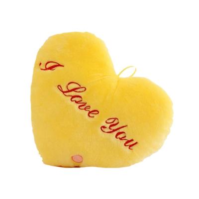 China Anti-Static Yellow Luminous Led Light Glow Plush Plug Shiny Pillow for sale