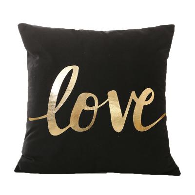 China Popular Fashion Vintage Love Letter Black Anti-Static Tanning Pillow for sale