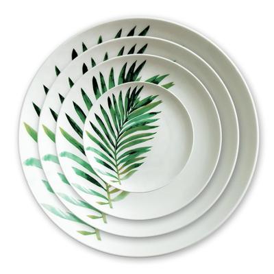 China Good Viable Hot Sale Bone China Dinnerware Set Charger Plates Ceramic Salad Bowls Dishes Sets for sale