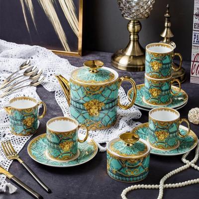 China New 15 Pcs Nordic Luxury Home Decors Coffee Viable Ceramic Tea Sets For 6 People for sale