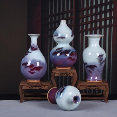 China Hot-selling various june porcelain vases antique minimalist home decorations ornaments ceramic vases kiln changed styles for sale