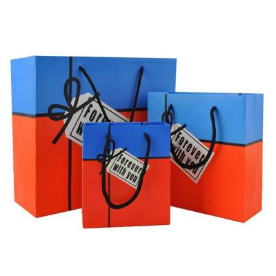 China Recyclable Brown Flat Paper Bag Packaging Handle Kraft Paper Shopping Bag For Clothing Shoes Grocery Paper Bags for sale