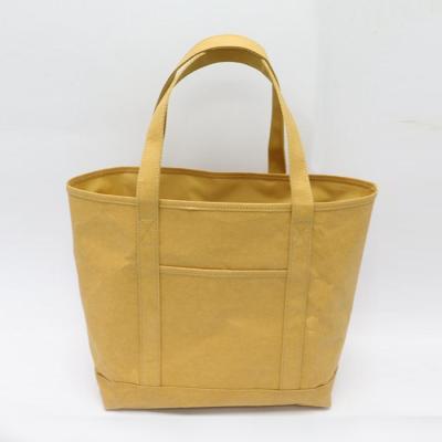 China Handbag Environmental Protection Kraft Paper Shopping Bag Recyclable Large Capacity Washable Washable Paper Bag for sale