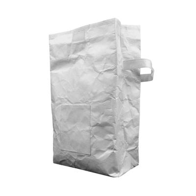 China Recyclable Eco Friendly Custom Waterproof Lunch Bag Tyvek Lunch Cooler Bag Foldable Insulated Paper Bag for sale