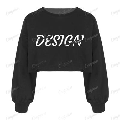 China Breathable Custom Printed Cotton Pure Crop Top Hip Hop Kids Girls Costume Long Sleeves Letter Print T-shirt Tops for sale