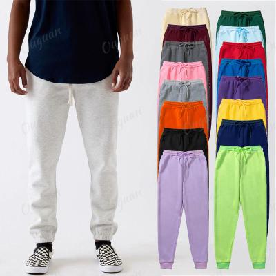 China Custom Breathable Logo Cotton Cargo Men Sweat Sweatpants Printed Plain Jogging Pants Women Empty Track Pants Terry Mens Joggers Pants White for sale