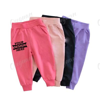 China Breathable Kids Fashion Casual Candy Color Soft High Waist Boys And Girls Sports Loose Cotton Warm Pants for sale