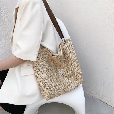 China Wholesale New Beach 2022 Woven Natural Straw Women Casual Bag 'S Shoulder Bags for sale