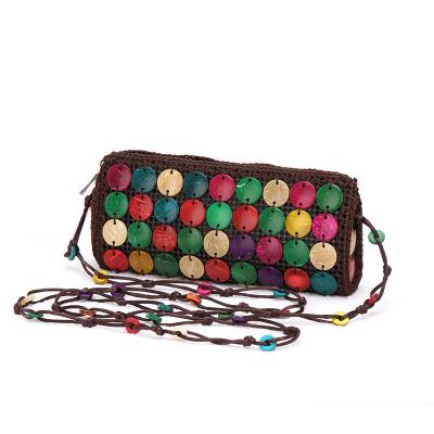 China 2022 Eco-Friendly Women Summer Wholesale 100% Coconut Shell Purses Beach Bags Cross - Body Coconut Shell Bags for sale