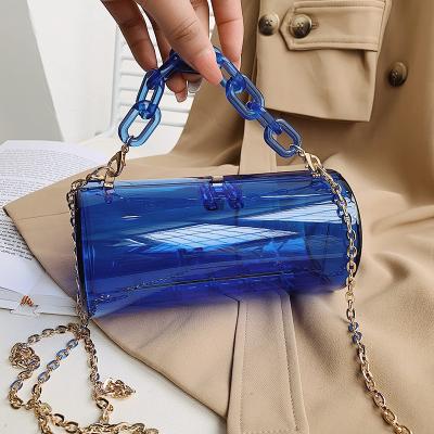 China 100% eco-friendly clear acrylic chain bag wholesale parts bag handbag women even clutch bags for sale