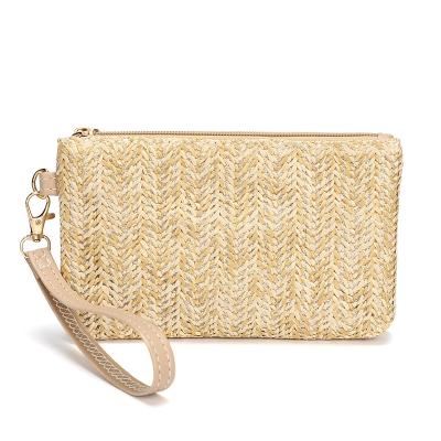 China Natural Cell Phone Bags Wholesale Women's Shoulder Bags Fail 2021 Women's Summer Straw Woven Clutch Bag for sale