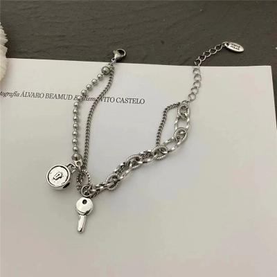 China Hiphop Japan and Korea Hip Hop Bracelet Titanium Steel Men and Women Couple Jewelry for sale