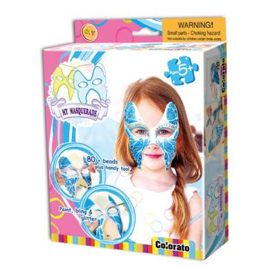 China 2015 Newest Creative Paper Girl Blue Mask DIY Drawing Kit for sale