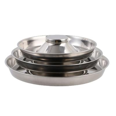 China 2022 Sustainable Pet Stailess Wholesale Product Durable Steel Round Pet Bowl for sale