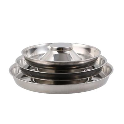 China Hot Selling 201 Stainless Steel Pet Products Large Round Stainless Steel Pet Bowl for sale