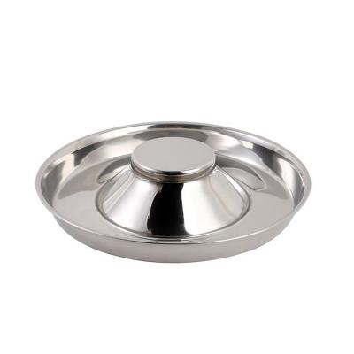 China Best Selling 201 Stainless Steel Single Round Pet Product Stainless Steel Pet Bowl for sale