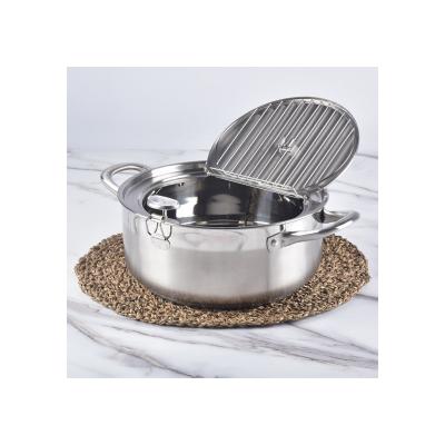 China Factory direct sales stainless steel single pot household 2.2L frying pot for sale