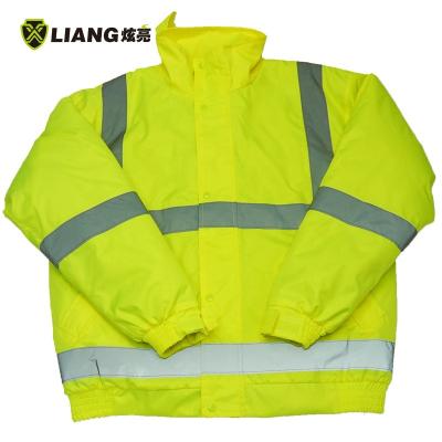 China Water Render Hi Strength Jacket Waterproof Men's Reflective Bomber Clothing Winter Reflective Jacket With Hood Safety Resistant Adjustable Jackets for sale