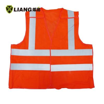 China Polyester 5 point breakaway mesh design 2'' silver reflective tape safety vest mesh motorcycle vest engineer construction vest for sale