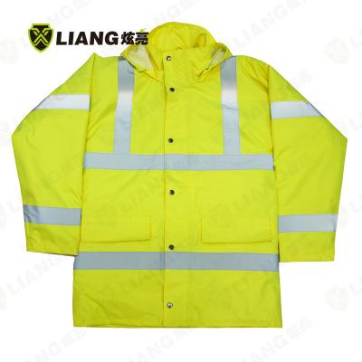 China Water Proof High Strength Design 300D Long Outer Jacket Customized Windproof Thermal Jacket Winter Waterproof Yellow Cotton-Padded Suit for sale