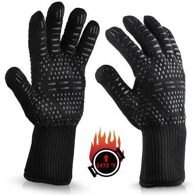 China Amazon Suppliers Kitchen Oven Extreme Heat Resistant Gloves Non-disposable BBQ Grill Cooking Gloves for sale