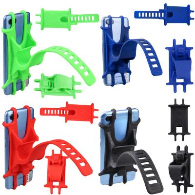 China Silicone Rubber Flexible Adjustable Bicycle Mount 360 Rotation Bike Bracket Motorcycle Mobile Phone Holder for sale