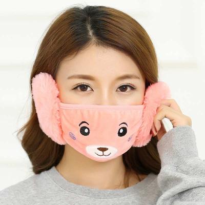 China Cotton Velvet Girls Winter Ear Muff Wrap Band Warmer Earlap 2 in 1 Adult Mask with Earmuff for sale