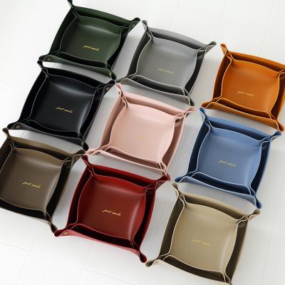 China Stocked 2021 Dies With Imperial Leather Jewelry Tray Stock Ready Wholesale For Key Coin Change Phone Wallet for sale