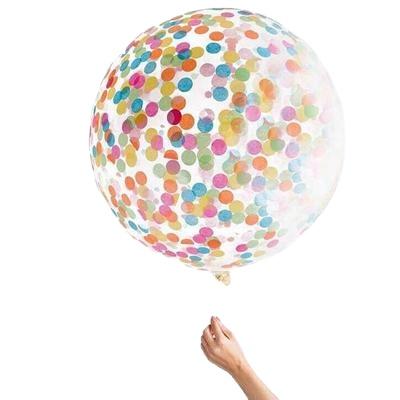 China 36 Inch Bobo Balloon Party Decoration Clear Circular Bubble String Decoration Colorful Instant Yard for sale