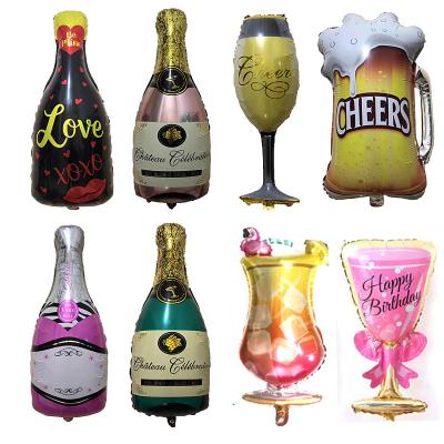 China Foil Beer Cup Balloons Bottle Shape Foil Balloons OEM ODM Supplier Inflatable Helium Birthday Party Decorations Balloon Factory for sale