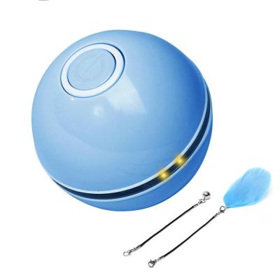 China Amazon Viable Popular Promotion USB Charging 360 Degree Auto-rotating Cat Toy Ball Interactive Smart Pet Supplies for sale