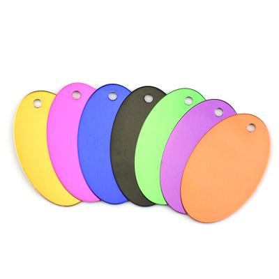 China Viable Multicolor Hanging Blank Aluminum Alloy Dog Tag Stainless Steel Metal Pet ID Tag for sale