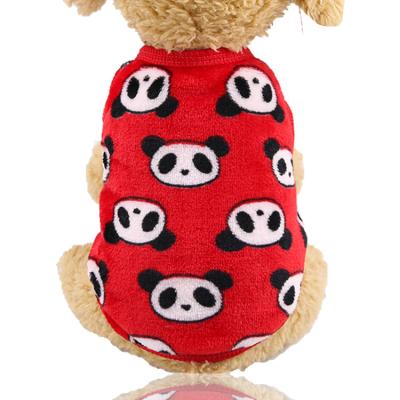 China Cartoon Viable Hot Selling Flannel For Keeping Small Cats Teddy Clothes Vest Pet Products Milk Dogs Teacup Warm Dogs for sale