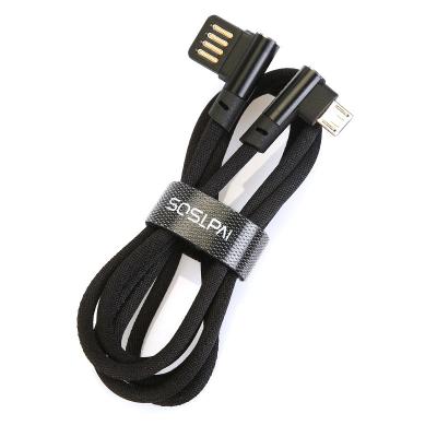 China Mobile Phone Types SOSLPAI Portable Design Micro USB Data Cable Nylon Cloth Weave Short Micro USB Charging Cable for sale