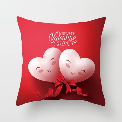 China Custom Anti-Bacteria Pillow Case 18x18 Inch Cushion Covers Valentine Day Throw Pillow Covers Decorative for sale