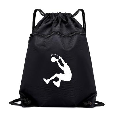 China 2022 hot sale factory price waterproof custom casual sports bag custom logo black drawstring backpack for sale