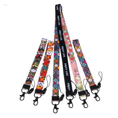 China Custom Factory Price Cartoon Cell Phone Arming Custom Cord Sublimation Hanging Lanyard for sale